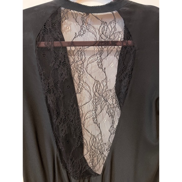 MAJE Black Silk and Lace Shorts Evening Romper Size 40 - Picture 6 of 6